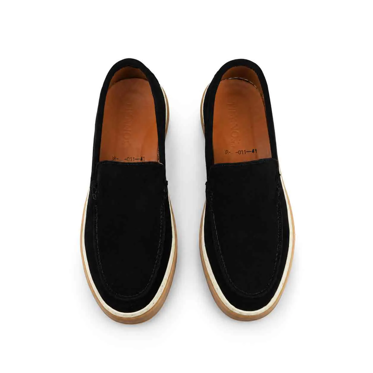 Mocassin pour homme 011 Noir daim miniature
